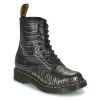 Dr. Martens 1460 GUNMETAL WILD CROC EMBOSS Couleur Noir guranteed de qualité 20