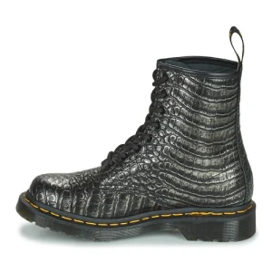 Dr. Martens 1460 GUNMETAL WILD CROC EMBOSS Couleur Noir guranteed de qualité 14