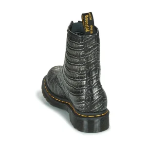 Dr. Martens 1460 GUNMETAL WILD CROC EMBOSS Couleur Noir guranteed de qualité 16