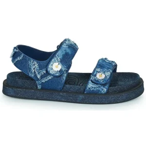 Top ventes Desigual – SANDAL FLAT DENIM Bleu / Jean 10