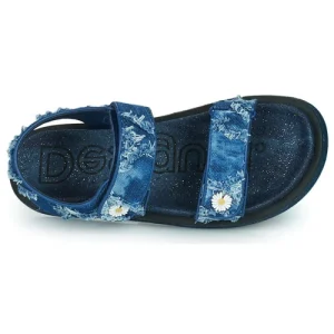 Top ventes Desigual – SANDAL FLAT DENIM Bleu / Jean 18