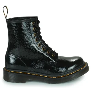 garantis authentique Dr. Martens 1460 DISTRESSED PATENT Couleur Noir 10