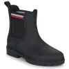 Tommy Hilfiger – Rain Boot Ankle Elastic Noir magasin pour 20