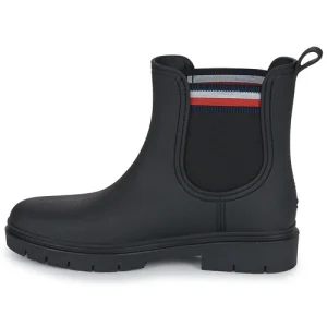 Tommy Hilfiger – Rain Boot Ankle Elastic Noir magasin pour 14