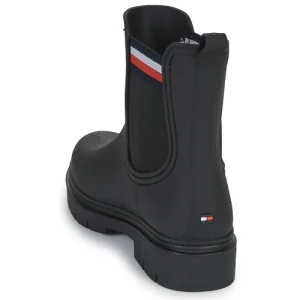 Tommy Hilfiger – Rain Boot Ankle Elastic Noir magasin pour 16